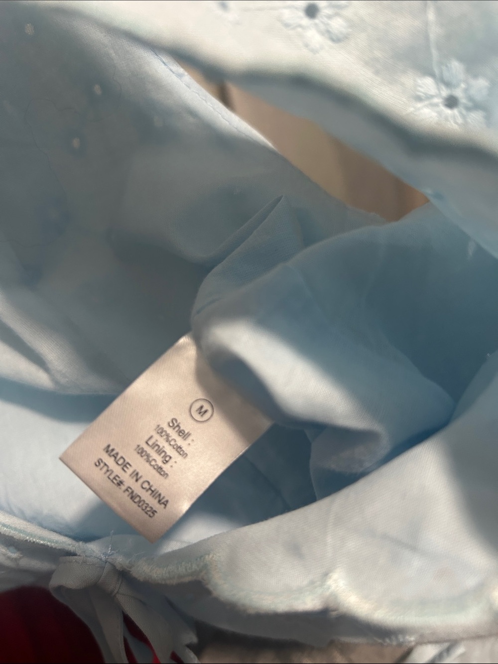 Fashion Nova Light Blue Eyelet Midi Dress - Picture 6 of 8